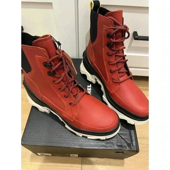Sorel Brex Boot Lace WP [Warp Red/Black] For Women - Picture 3 of 6
